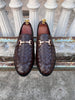 008 - Brown Knitted Leather Loafers - Lezaaz Store