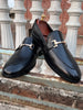 1732 - Black Horsebit Leather Loafers - Lezaaz Store