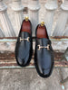 1732 - Black Horsebit Leather Loafers - Lezaaz Store