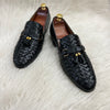 HB 5004 - Black Leather Knitting Loafers - Lezaaz Store