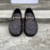 009-Brown Knitting Leather Loafers - Lezaaz Store